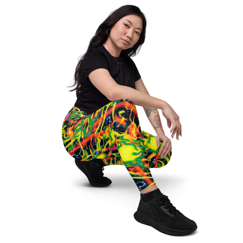 Molten Riot on Leggings with Pockets — Right Front