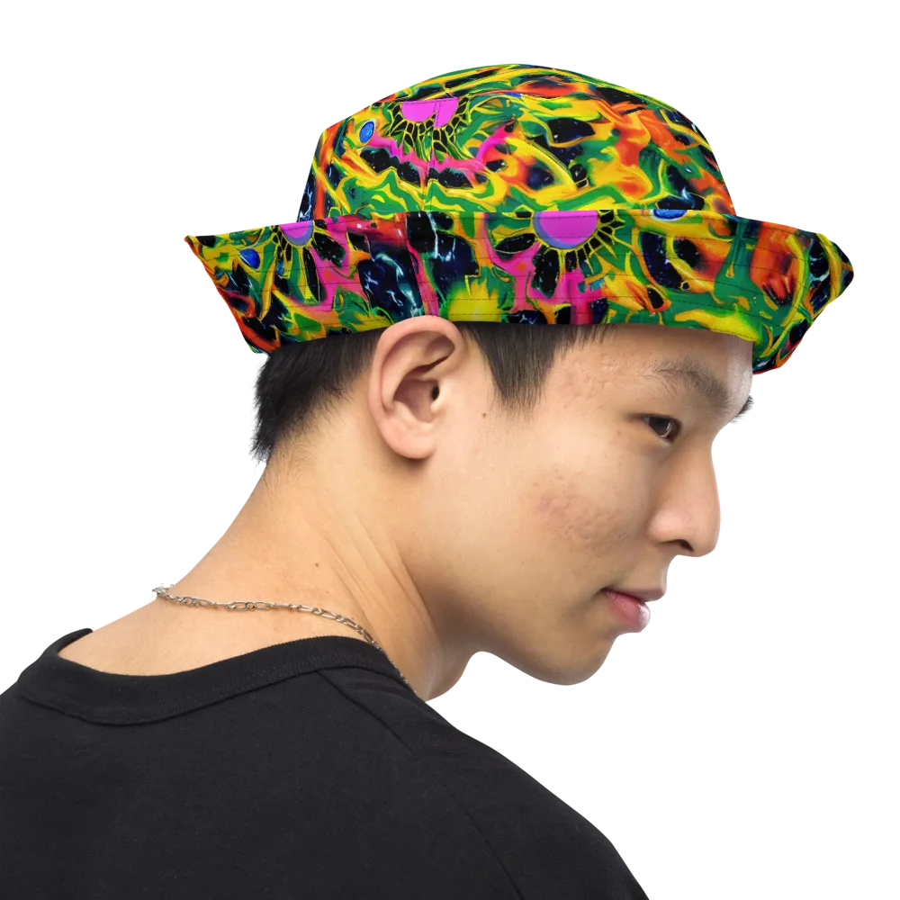 Molten Riot on Reversible Bucket Hat — Right Outside