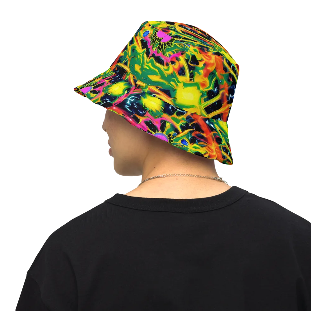 Molten Riot on Reversible Bucket Hat — Back Inside