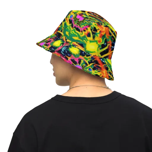 Molten Riot on a Reversible Bucket Hat