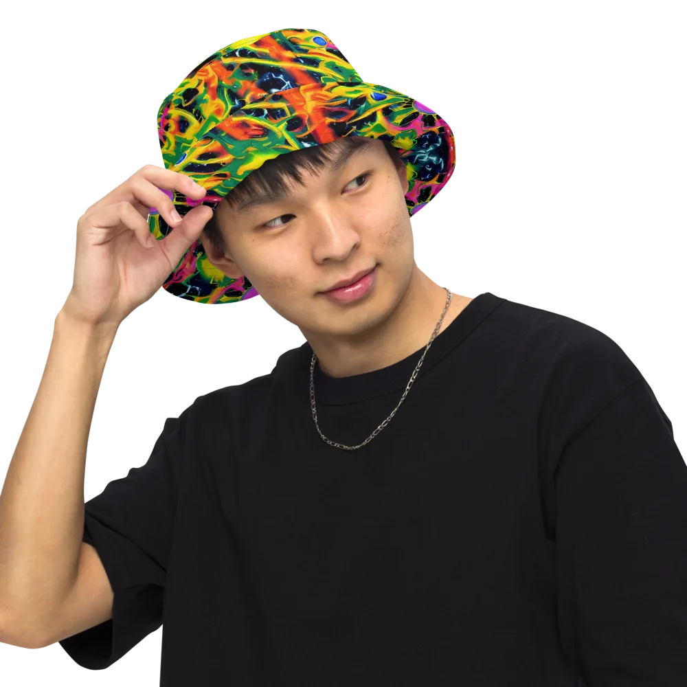 Molten Riot on Reversible Bucket Hat — Front Inside