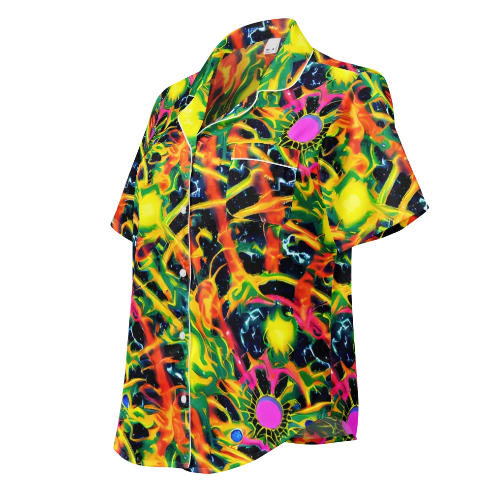 Molten Riot on Women's Short Sleeve Pajama Top — Left Front