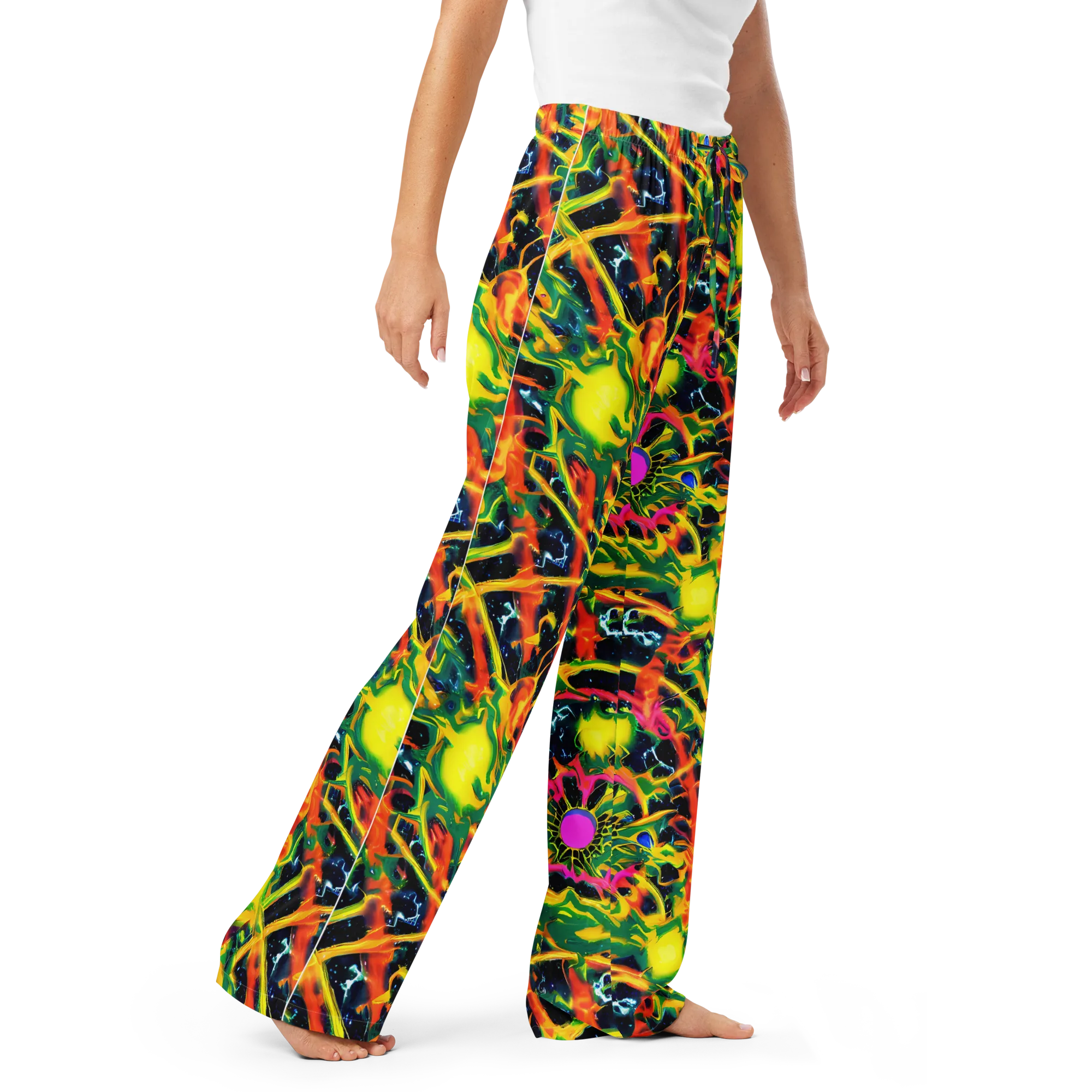 Molten Riot on Women's Pajama Pants — Right Front