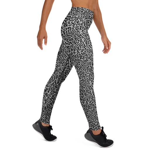 Inkstorm Maze on a Yoga Leggings