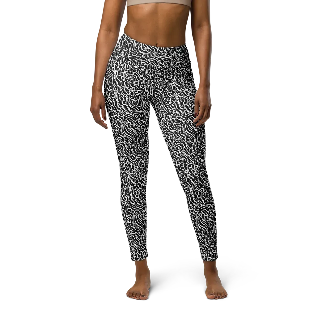 Inkstorm Maze on Yoga Leggings — Front