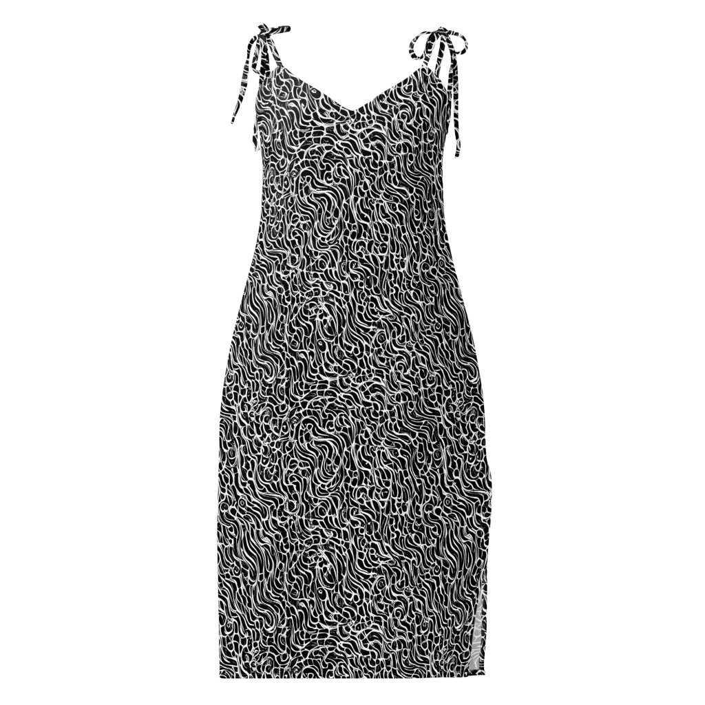 Inkstorm Maze on Slip Dress — Front