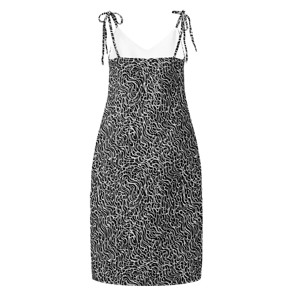 Inkstorm Maze on Slip Dress — Back