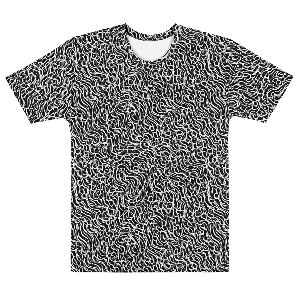 Inkstorm Maze on Men's Cotton Crew Neck T-Shirt — Front