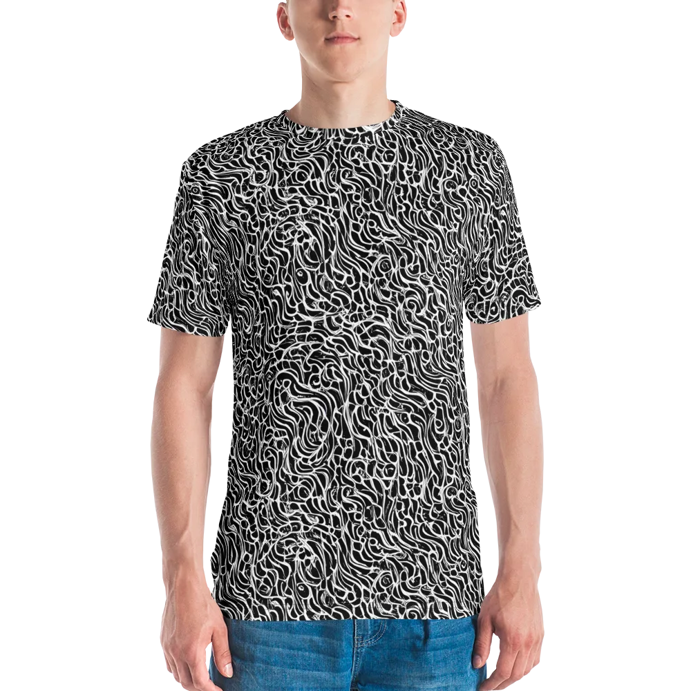 Inkstorm Maze on Men's Crew Neck T-Shirt — Front
