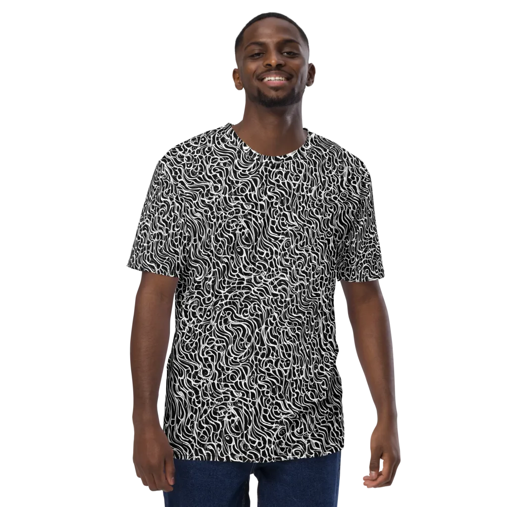 Inkstorm Maze on Men's Crew Neck T-Shirt — Front