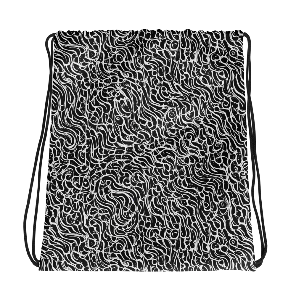 Inkstorm Maze on Drawstring Bag — Photo