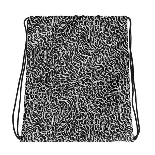 Inkstorm Maze on a Drawstring Bag