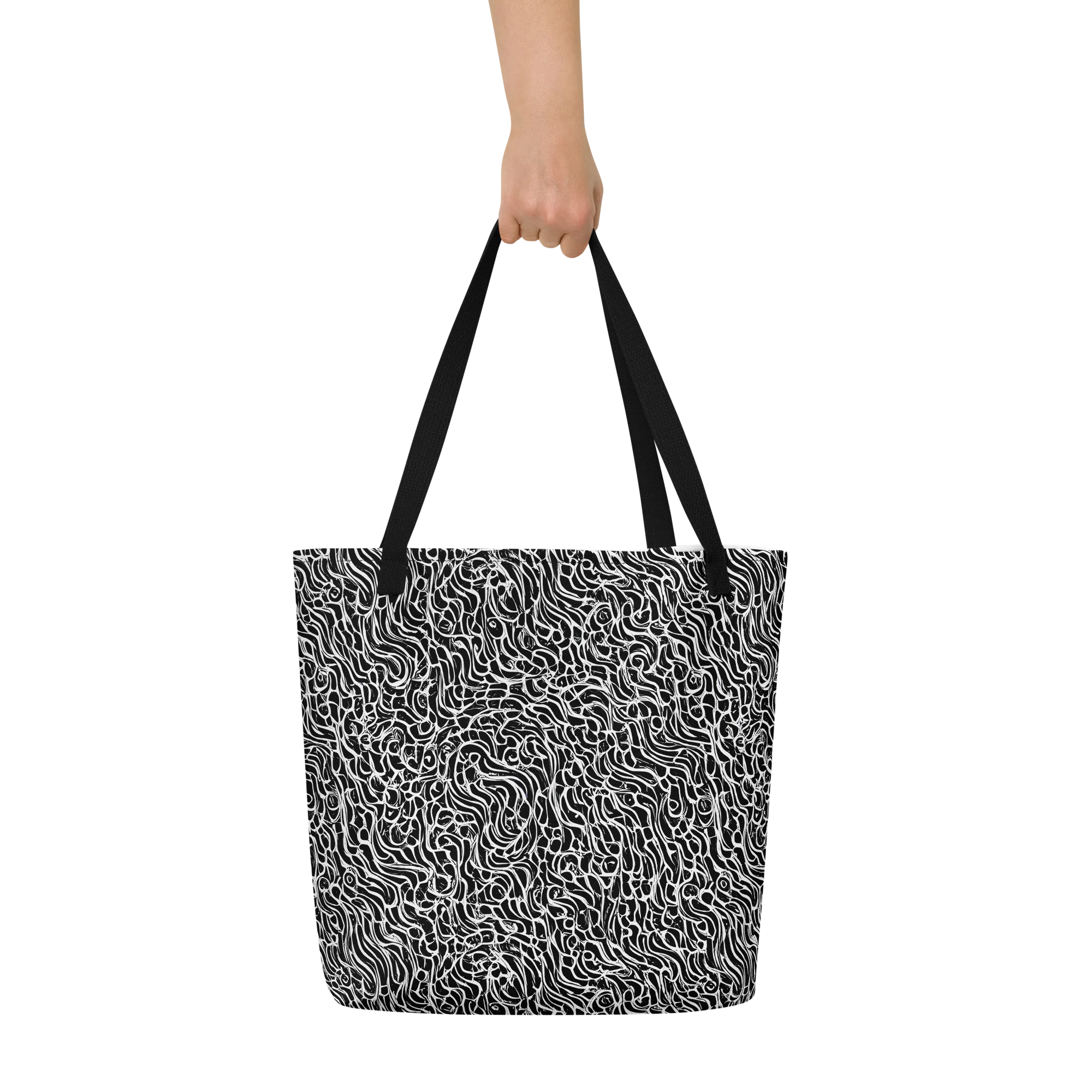 Inkstorm Maze on Large Tote Bag W/ Pocket — Front