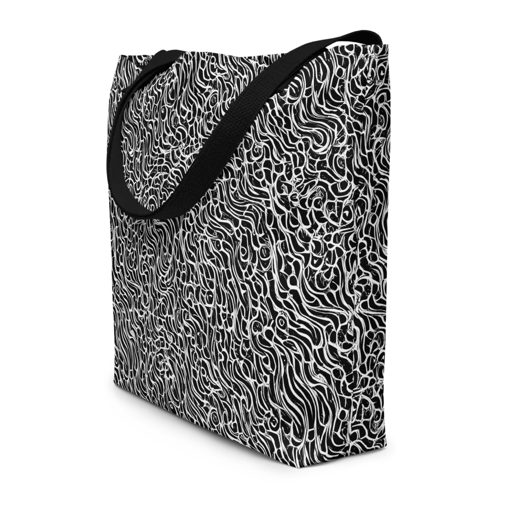 Inkstorm Maze on Large Tote Bag W/ Pocket — Front