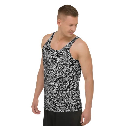 Inkstorm Maze on a Men's Tank Top