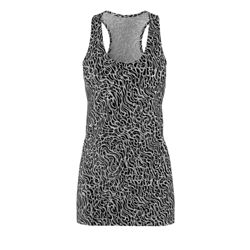 Inkstorm Maze on a Racerback Dress