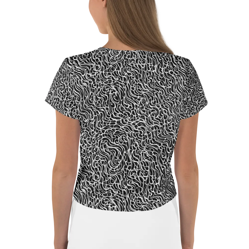 Inkstorm Maze on Crop Tee — Back