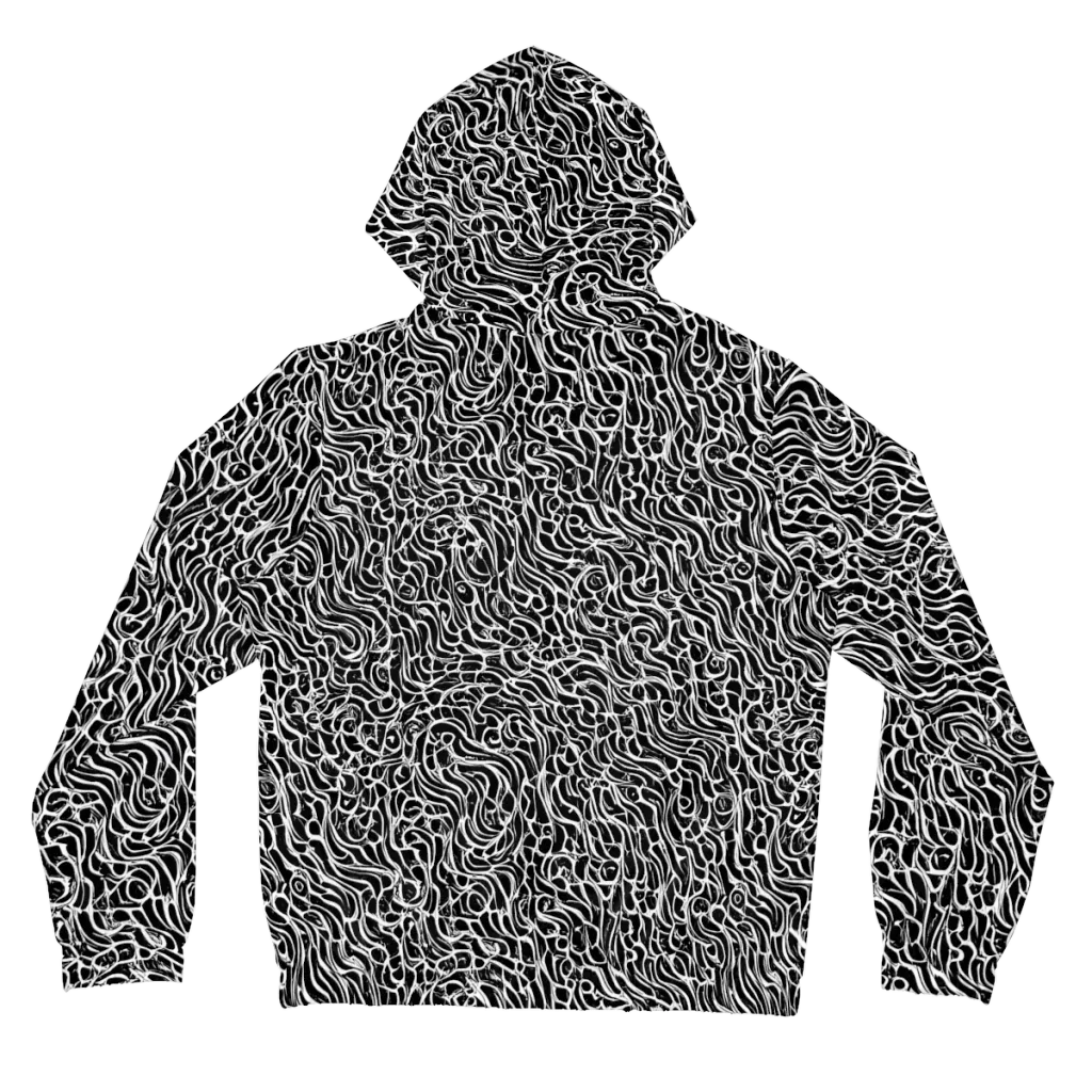 Inkstorm Maze on Women's Full-Zip Hoodie — Back