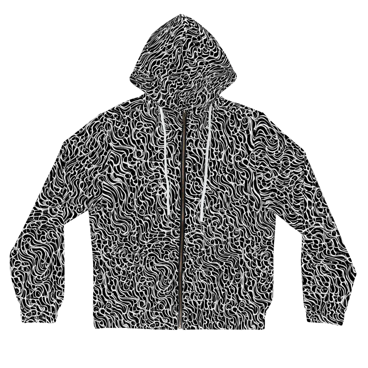 Inkstorm Maze on Women's Full-Zip Hoodie — Front