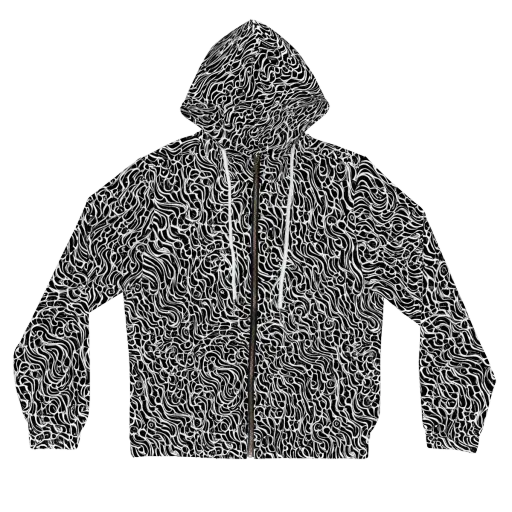 Inkstorm Maze on a Women's Full-Zip Hoodie