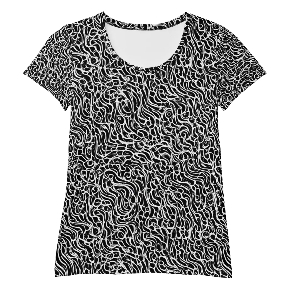Inkstorm Maze on Women's Athletic T-Shirt — Front