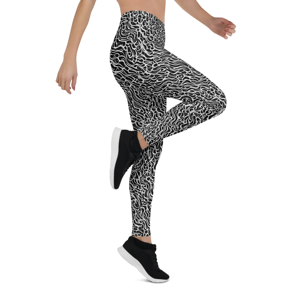 Inkstorm Maze on Leggings — Right