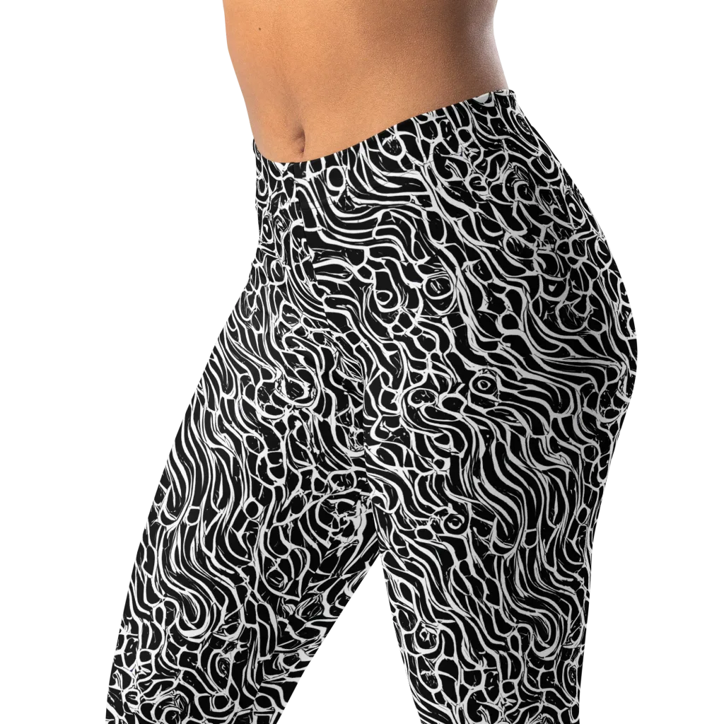 Inkstorm Maze on Leggings — Left Front