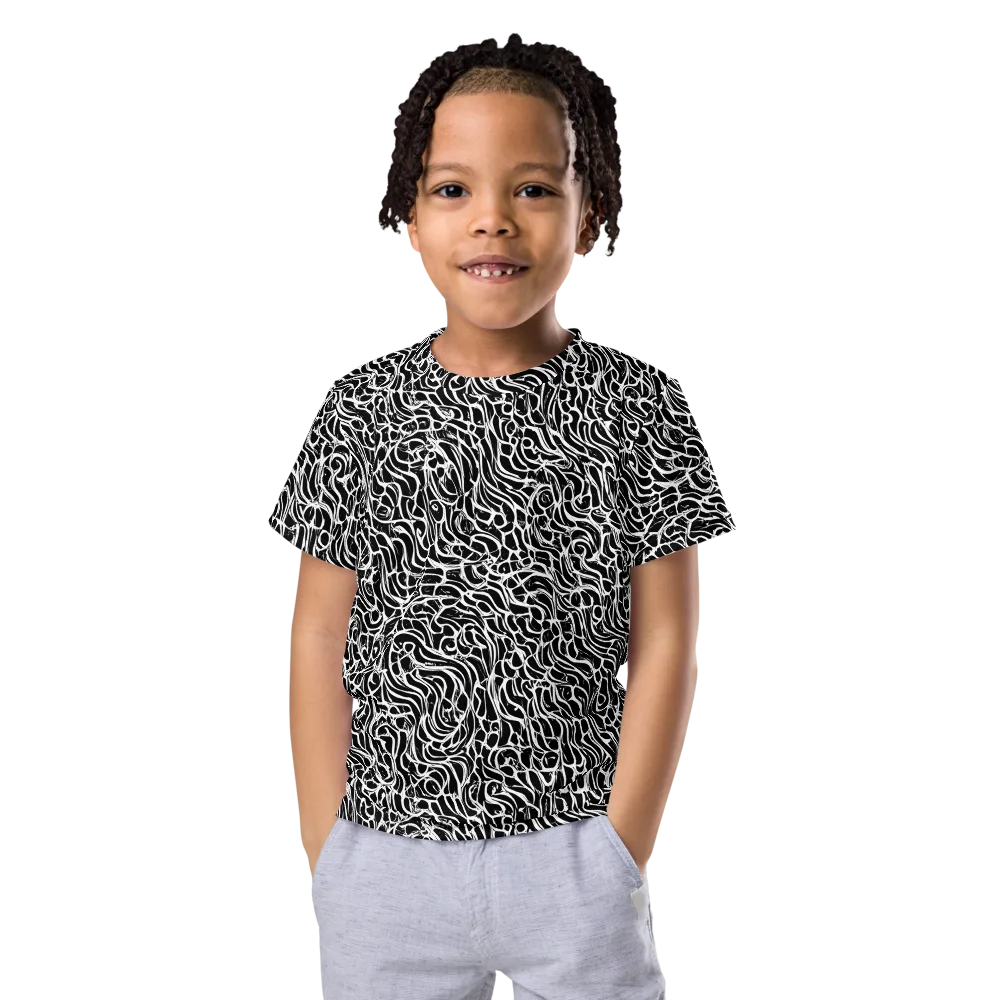 Inkstorm Maze on Kids Crew Neck T-Shirt — Front