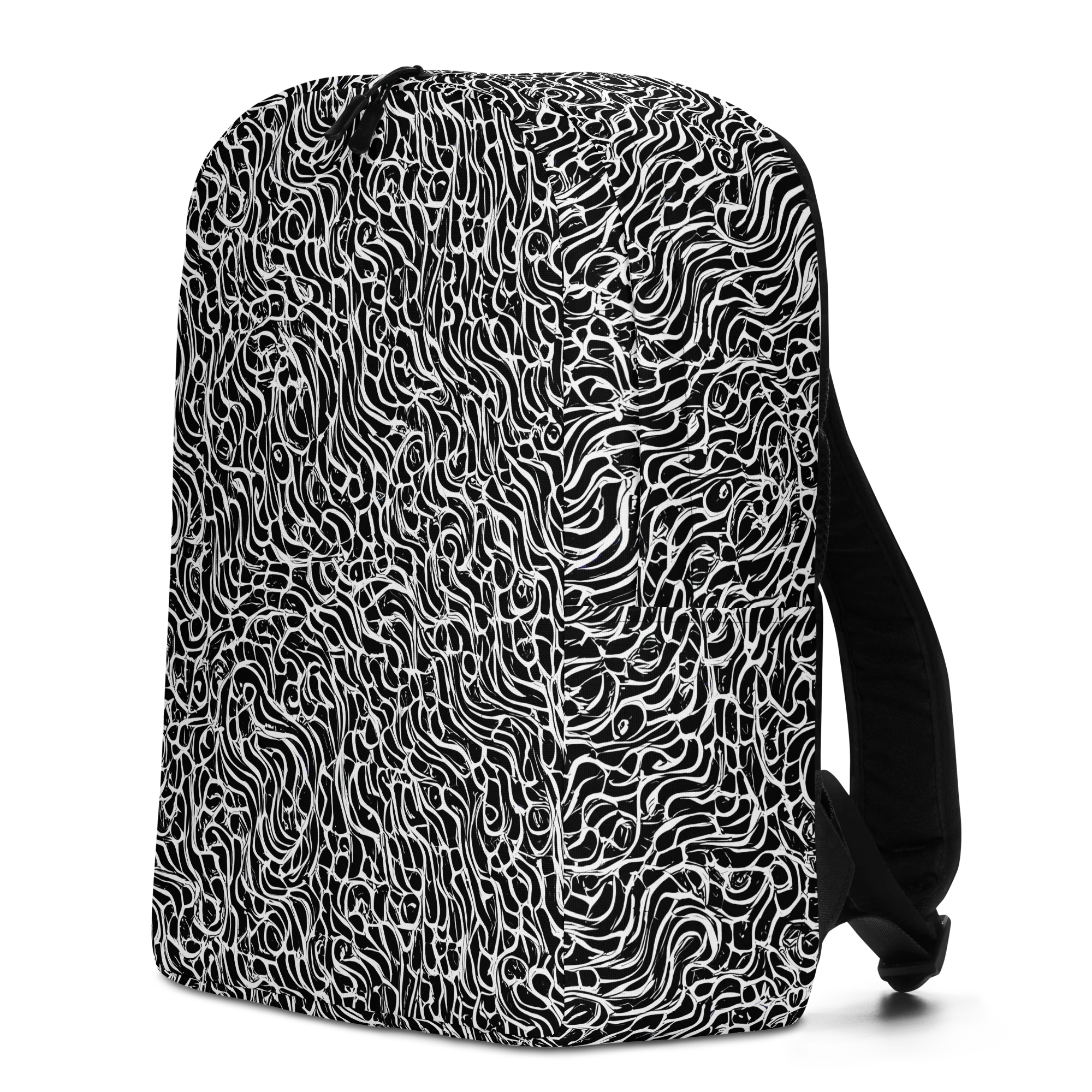 Inkstorm Maze on Minimalist Backpack — Left
