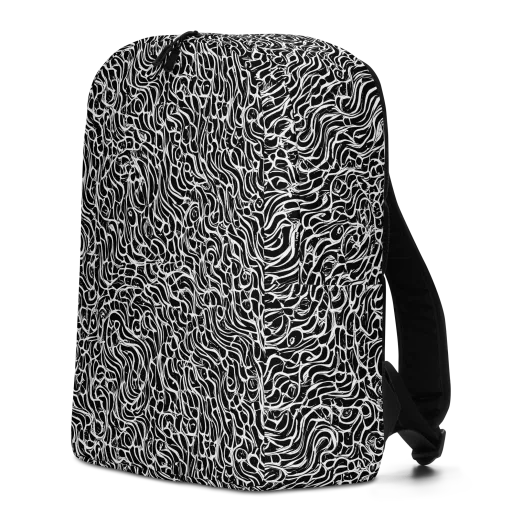 Inkstorm Maze on a Minimalist Backpack