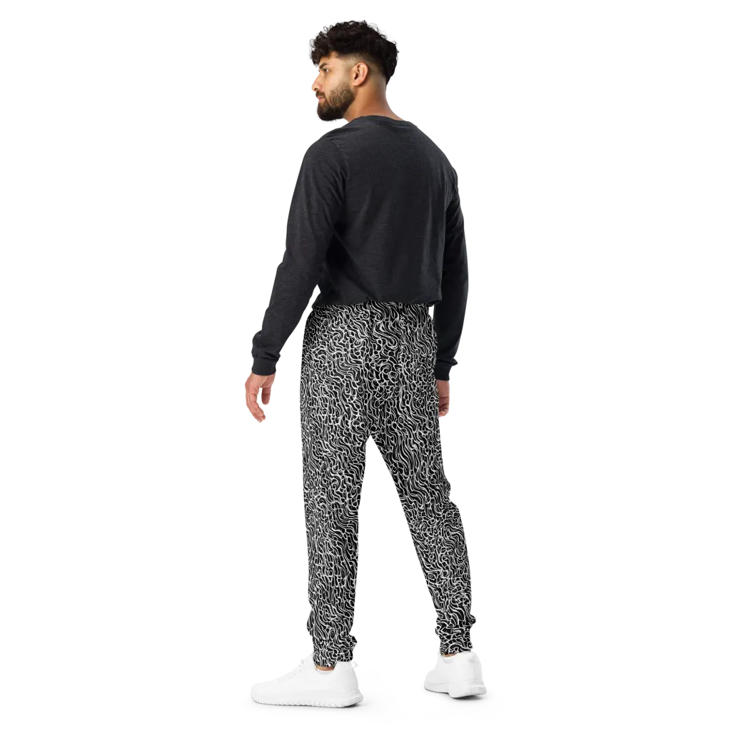 Inkstorm Maze on Men's Joggers — Back