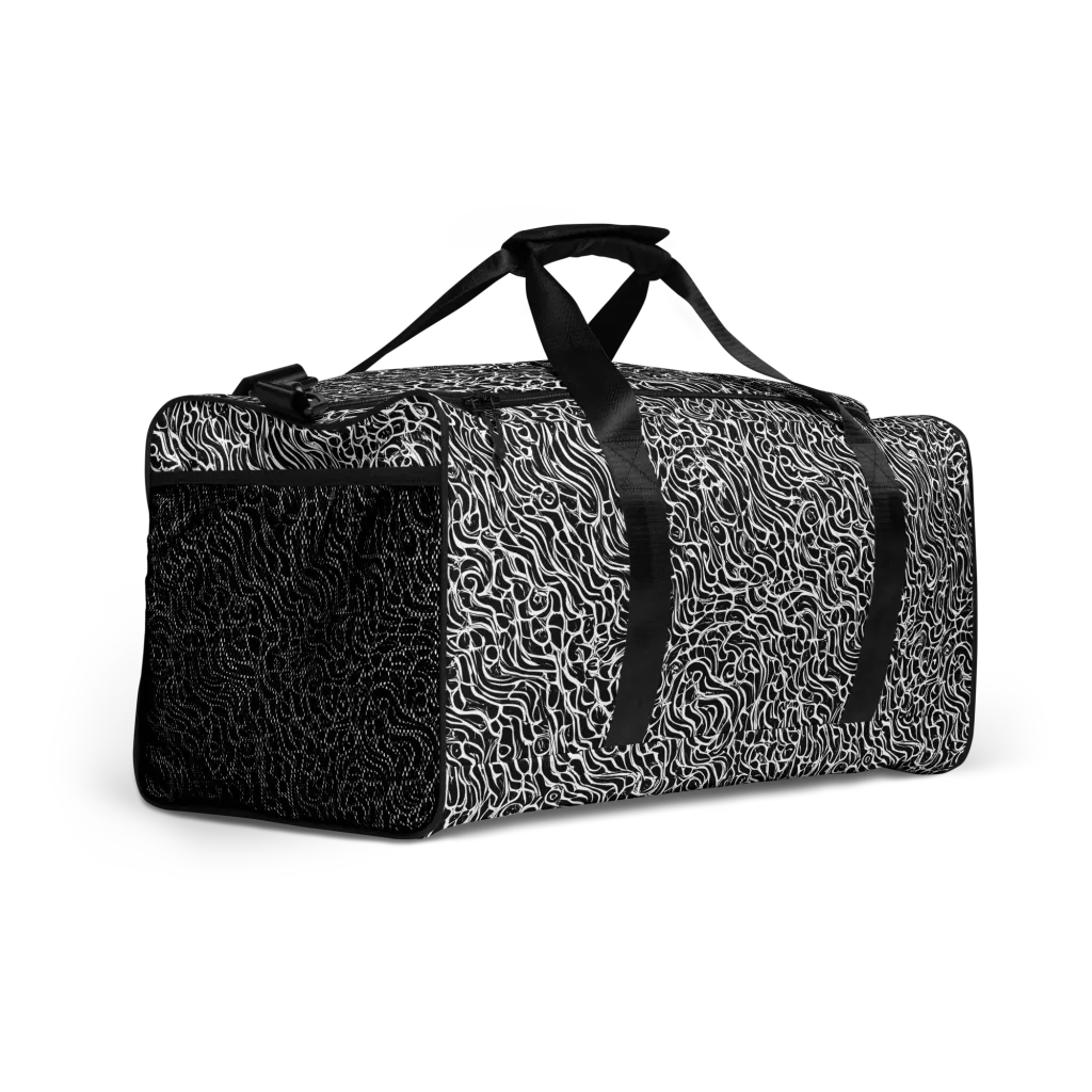 Inkstorm Maze on Duffle Bag — Right Front