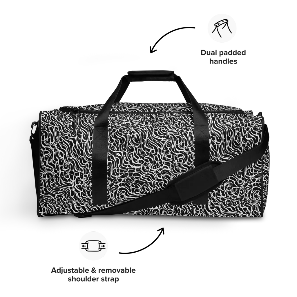 Inkstorm Maze on Duffle Bag — Front