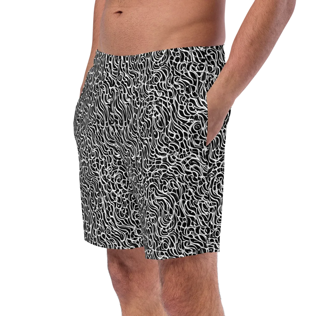 Inkstorm Maze on Swim Trunks — Left Front