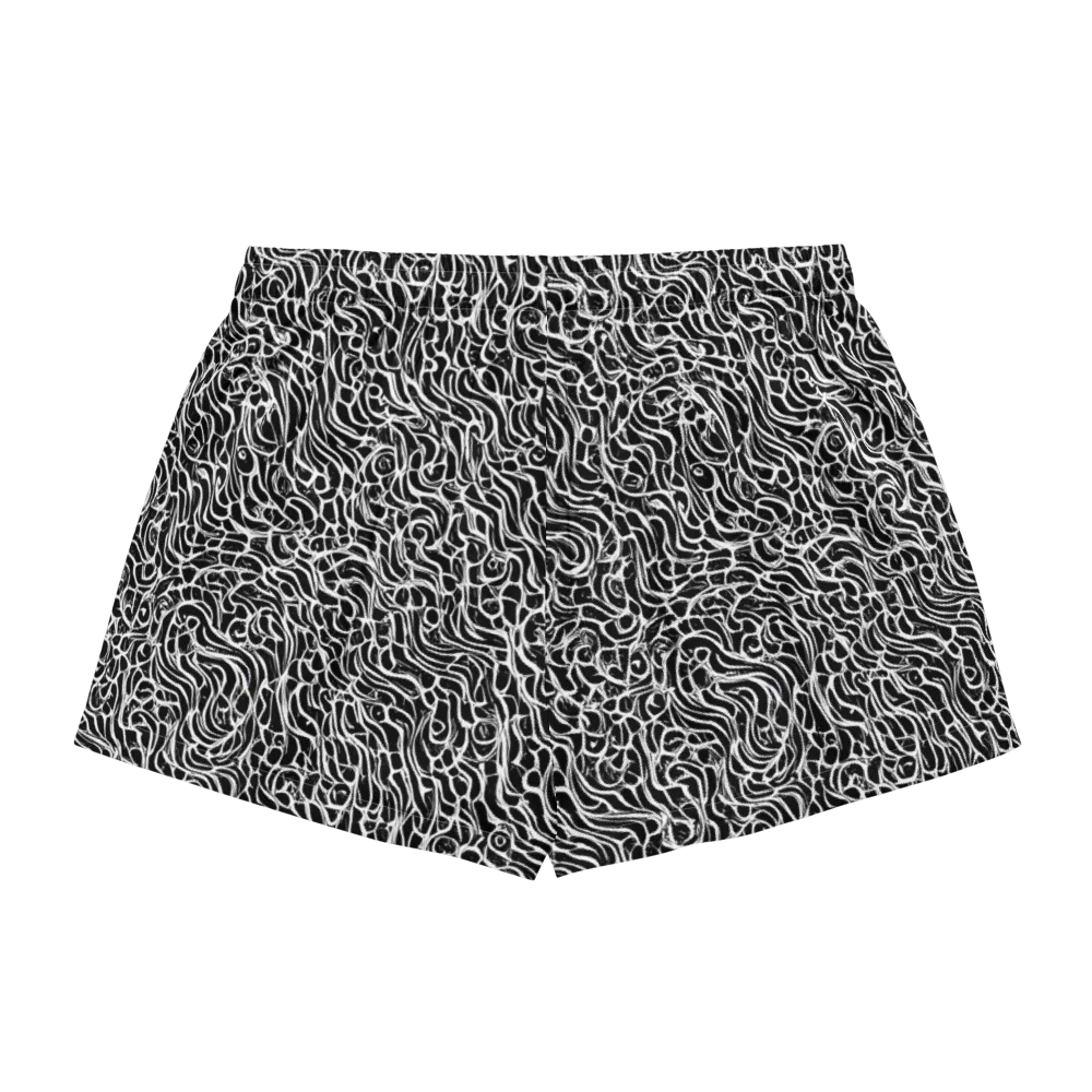 Inkstorm Maze on Women's Pajama Shorts — Back