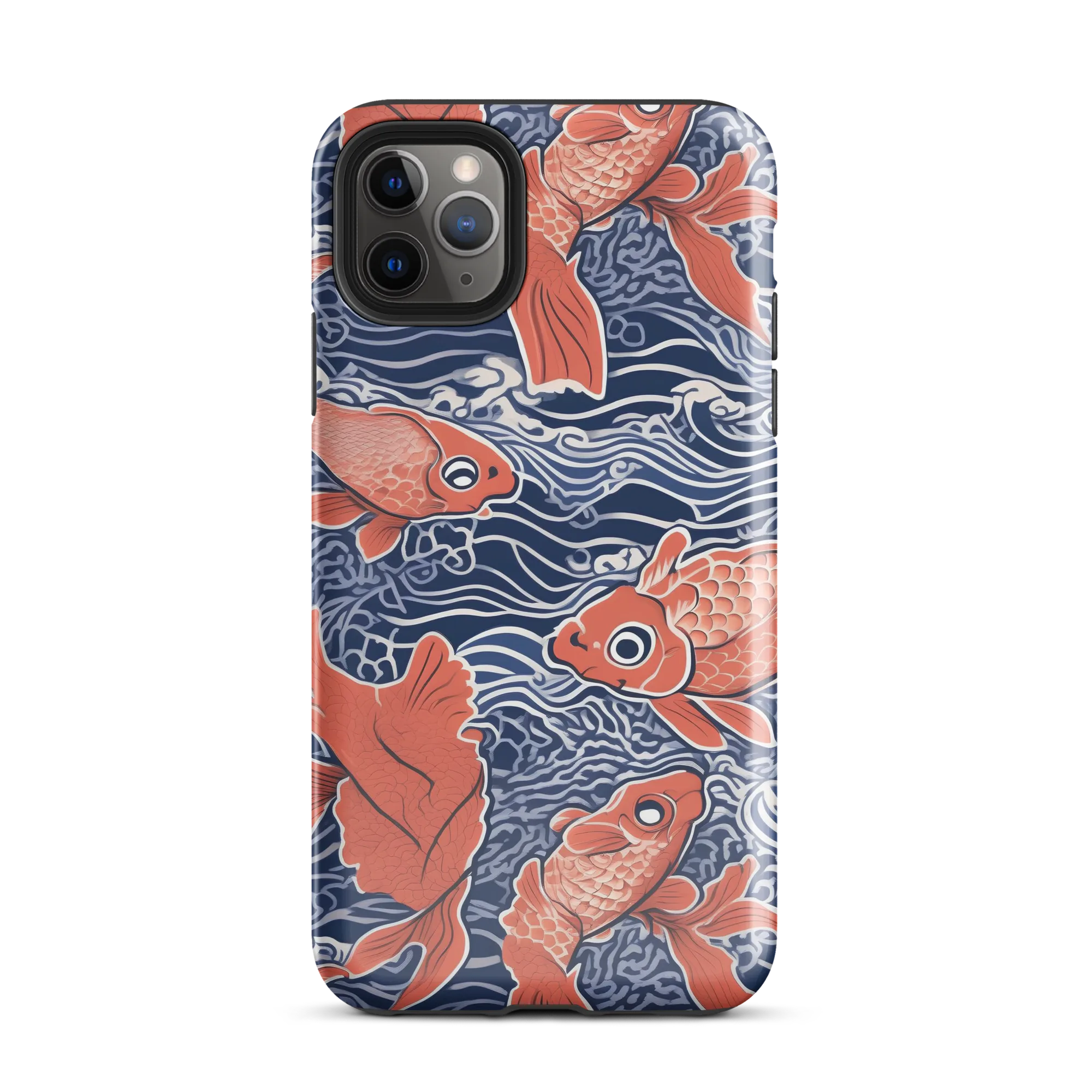 Navy Koi on Tough Case for iPhone® — Front