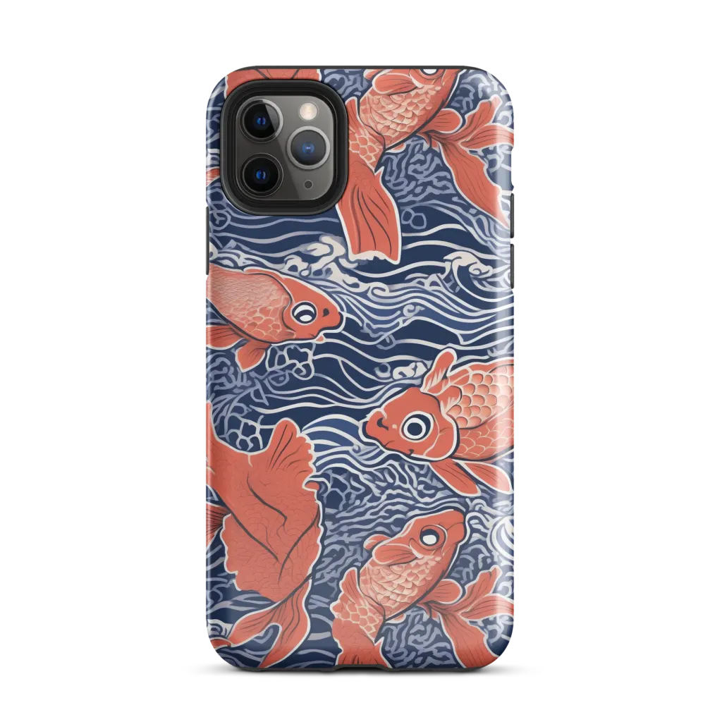 Navy Koi on Tough Case for iPhone® — Front
