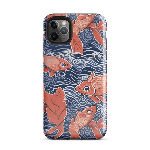 Navy Koi on a Tough Case for iPhone®