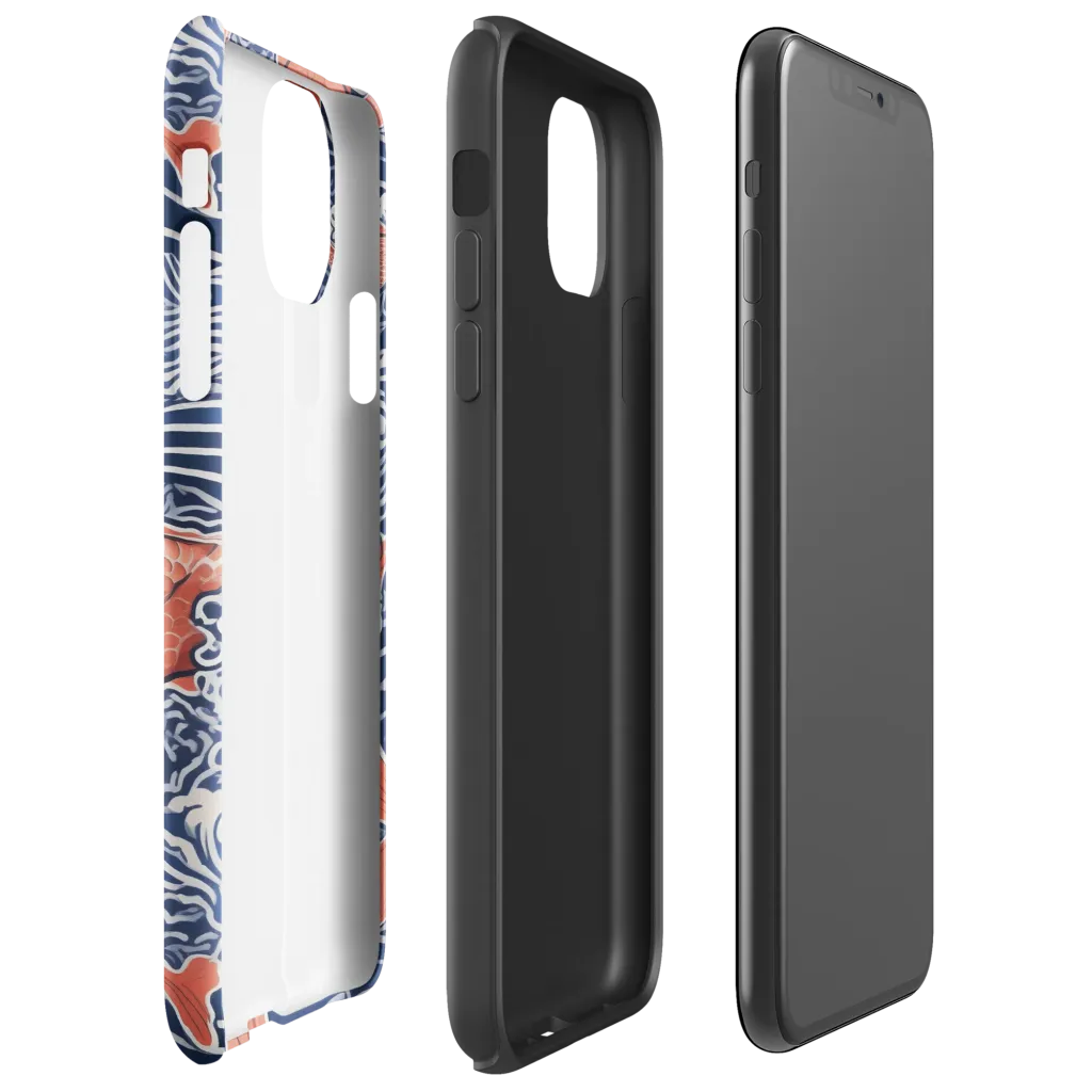 Navy Koi on Tough Case for iPhone® — Right