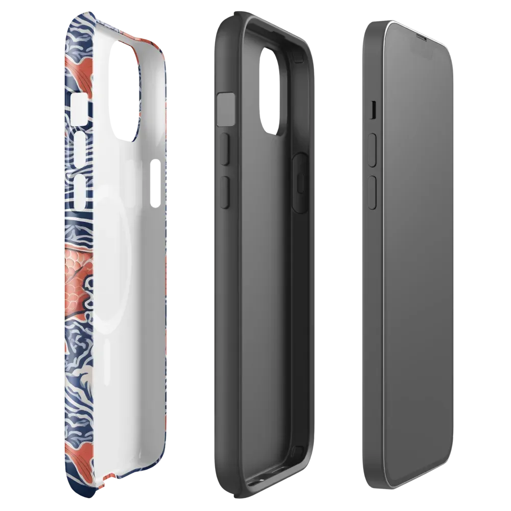 Navy Koi on MagSafe Tough Case for iPhone® — Front