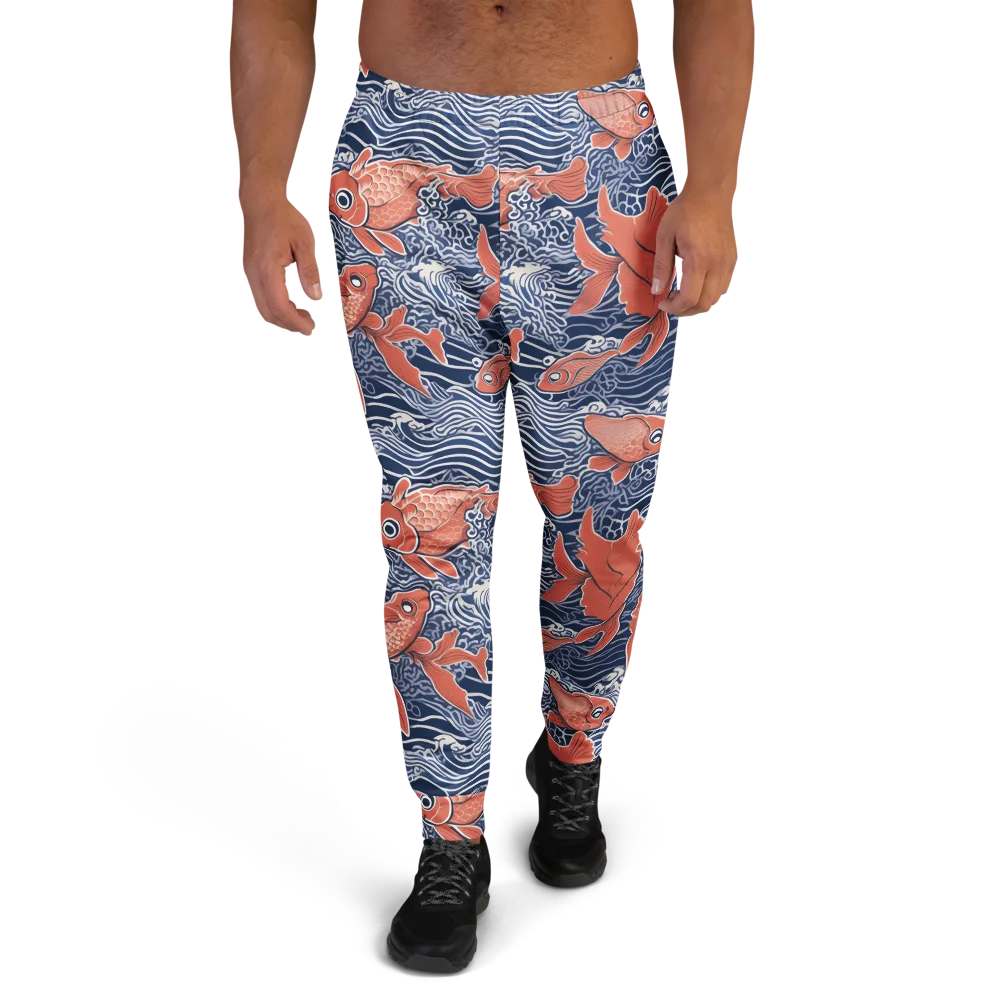 Navy Koi on Men's Joggers — Front