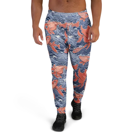 Navy Koi on a Men's Joggers
