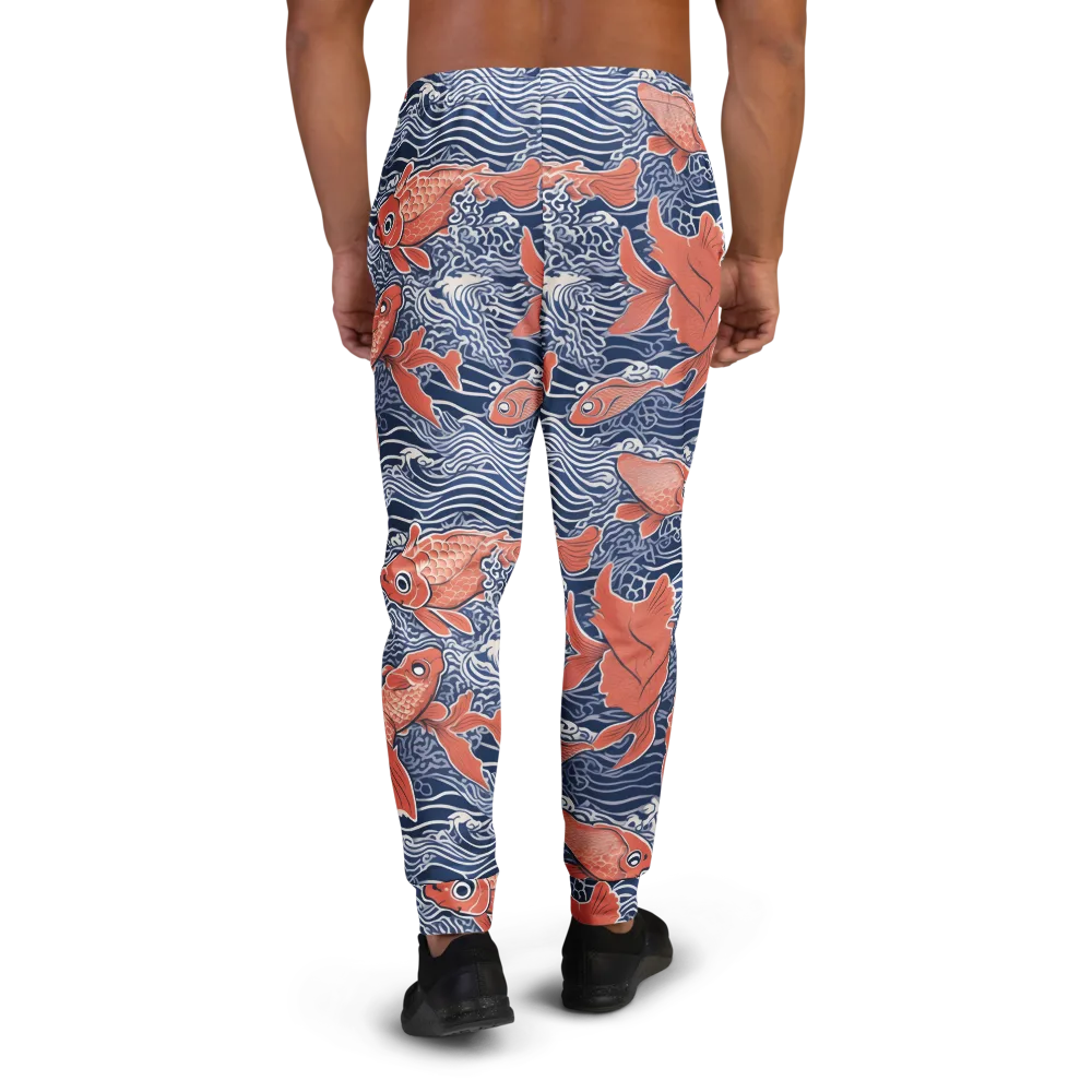 Navy Koi on Men's Joggers — Back