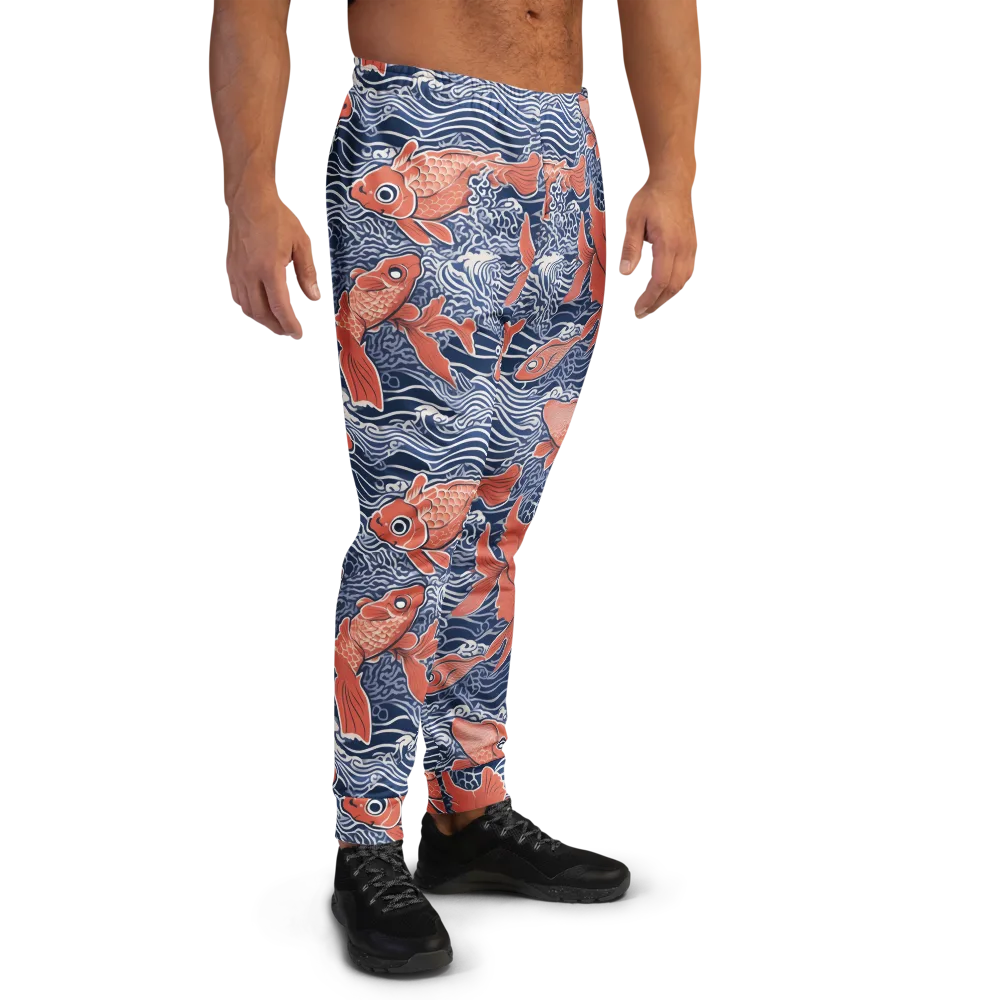 Navy Koi on Men's Joggers — Right