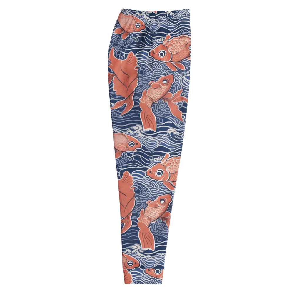 Navy Koi on Men's Joggers — Right