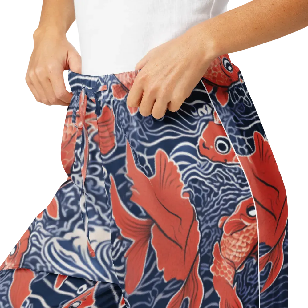 Navy Koi on Women's Pajama Pants — Product details