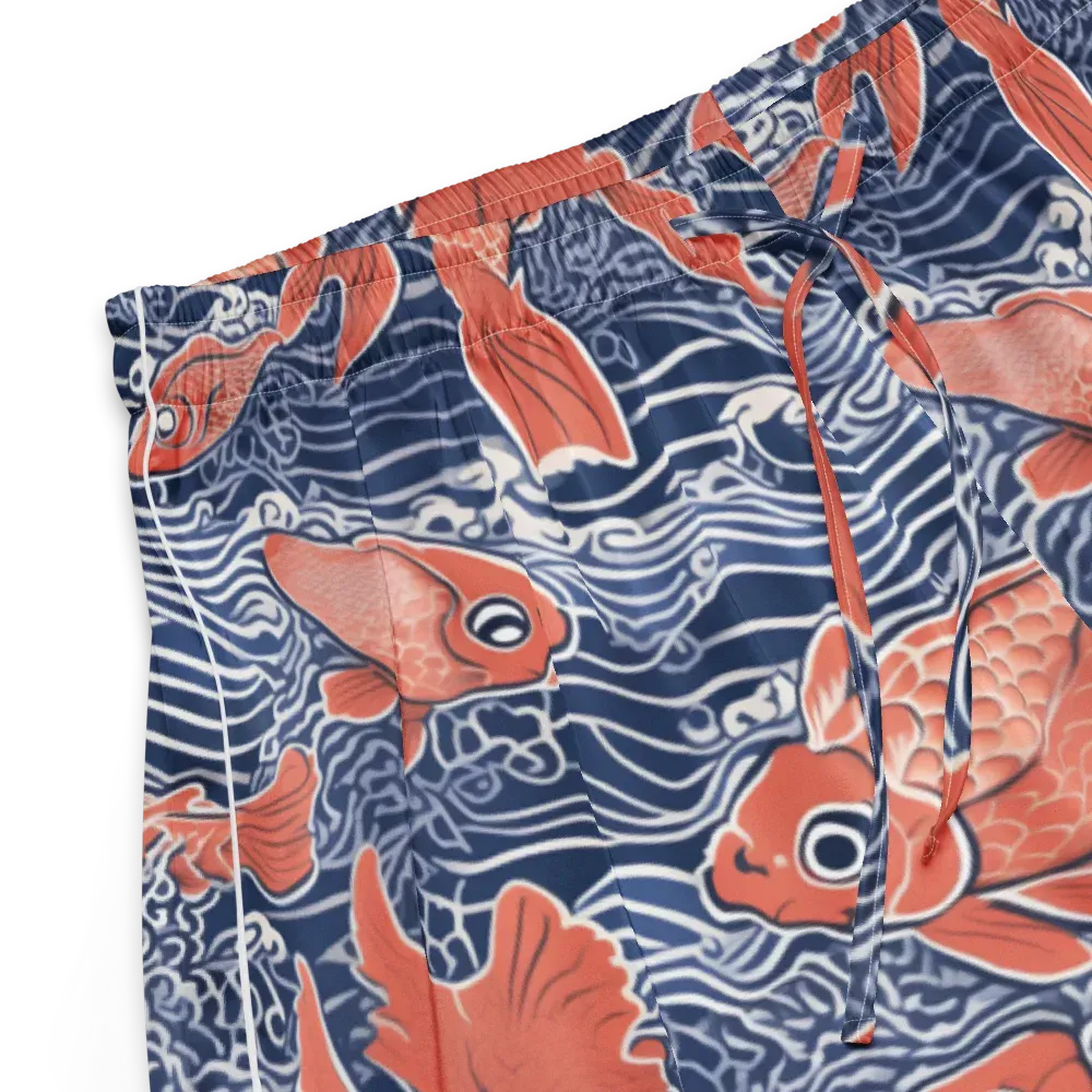 Navy Koi on Women's Pajama Shorts — Product details