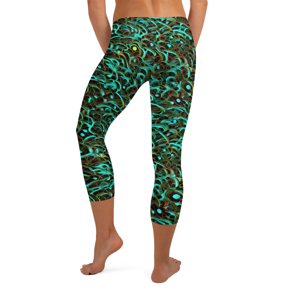 Dark Matter Drift on Capri Leggings — Back