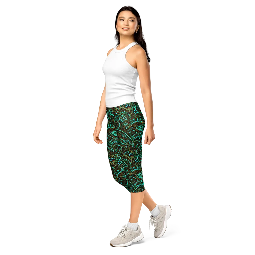 Dark Matter Drift on Capri Leggings — Left Front