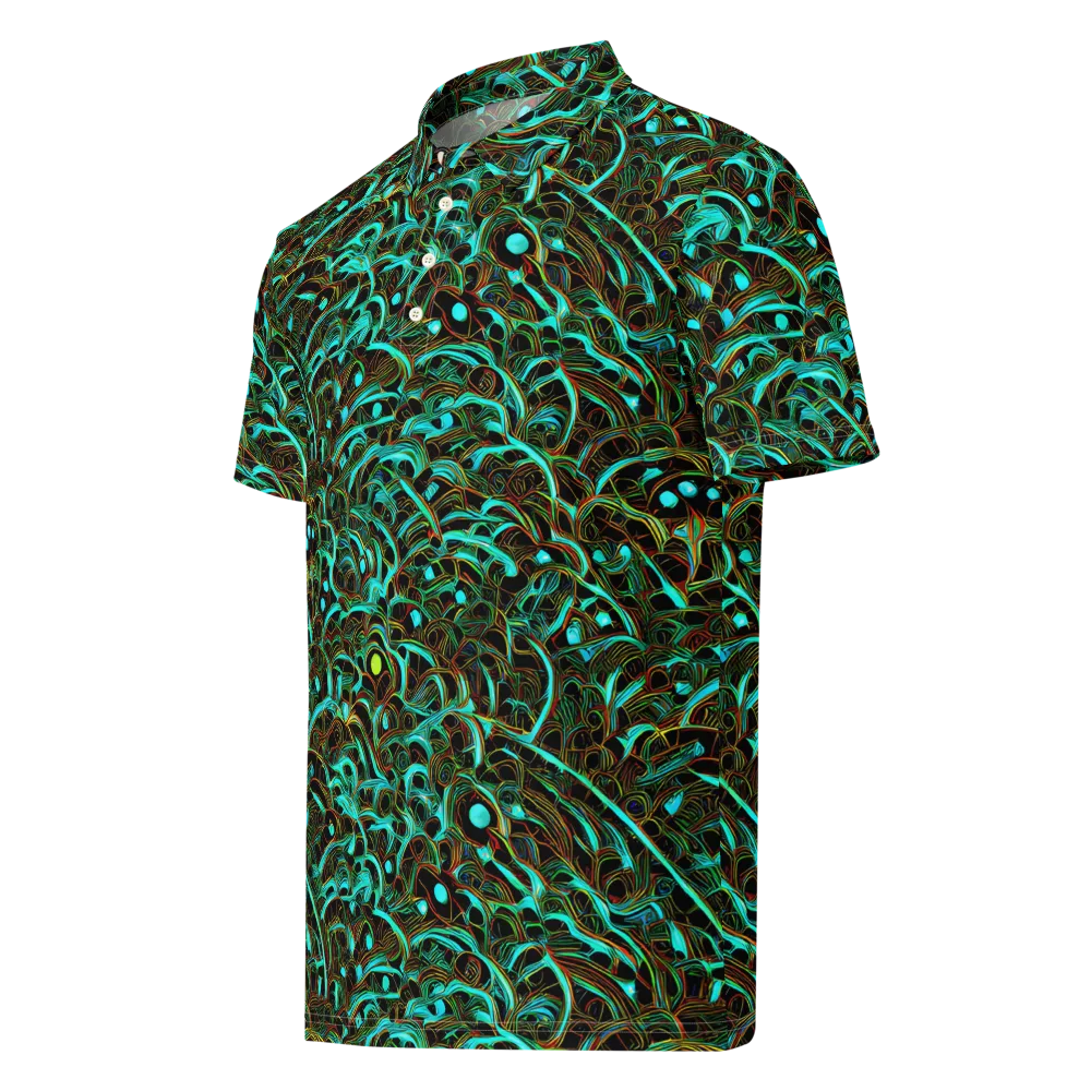 Dark Matter Drift on Men's Slim Fit Polo Shirt — Left Front